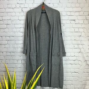 KNOT SISTERS Heather Gray Angora Blend Cardigan Size S